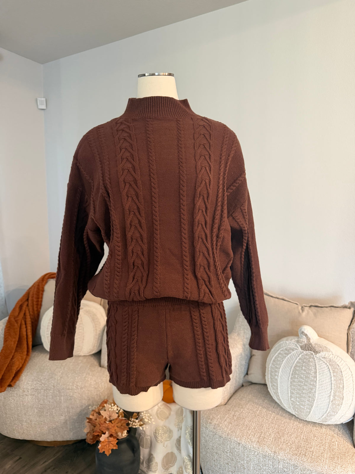 Autumn Girl Mid Rise Sweater Shorts