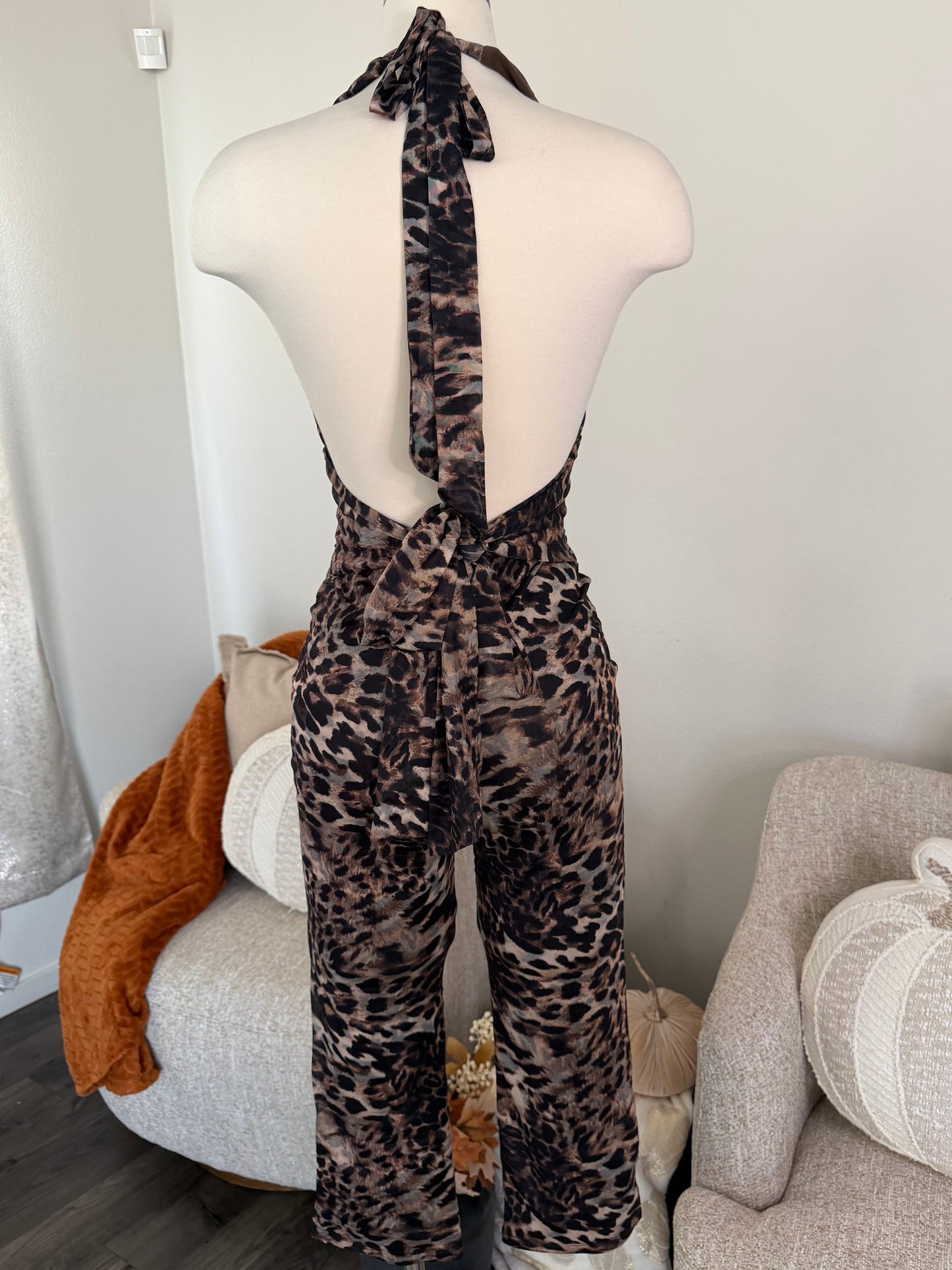 She's Been Spotted Leopard Jumpsuit