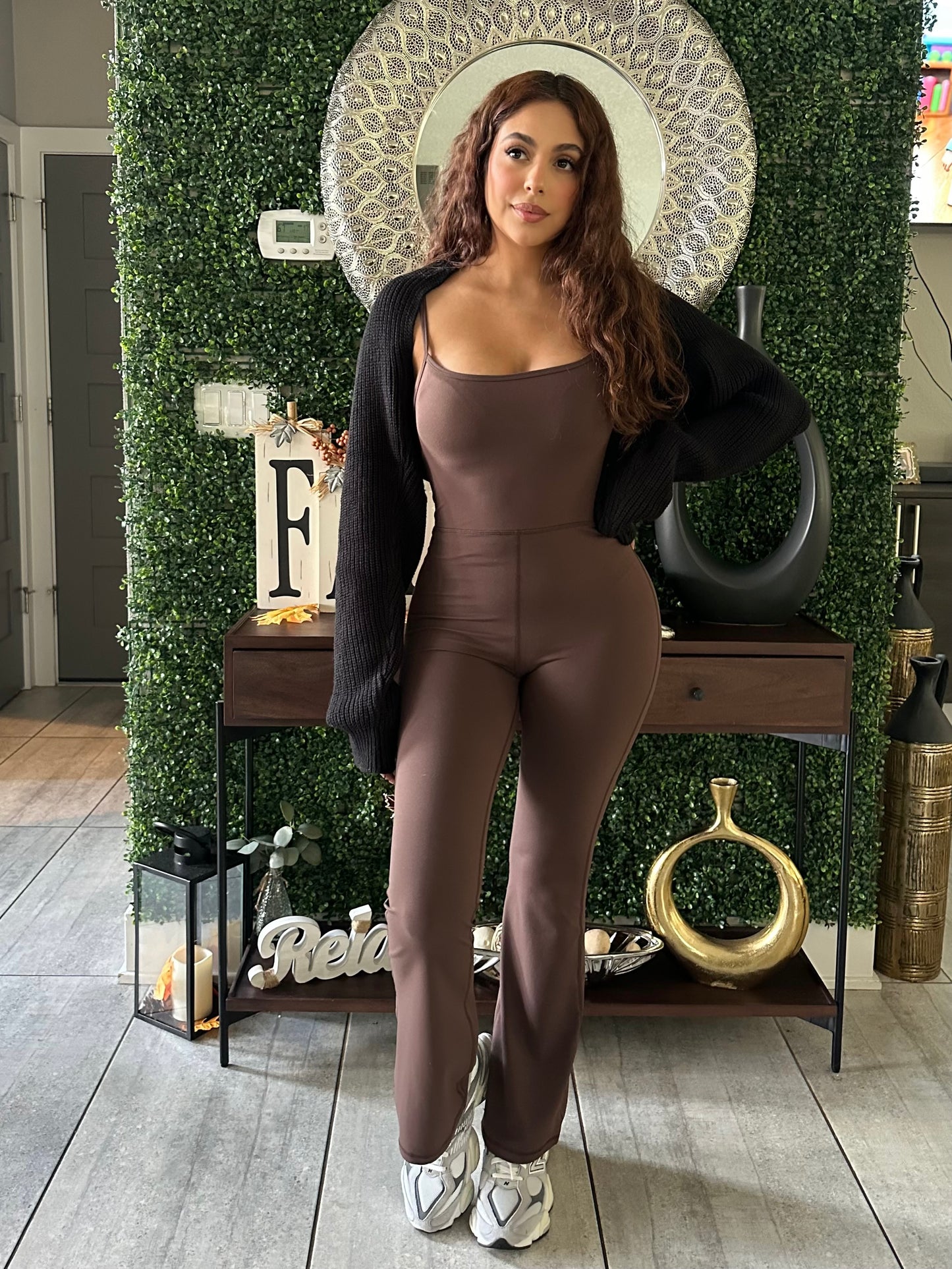 Comfort In Style Sleeveless Jumpsuit(Brown)