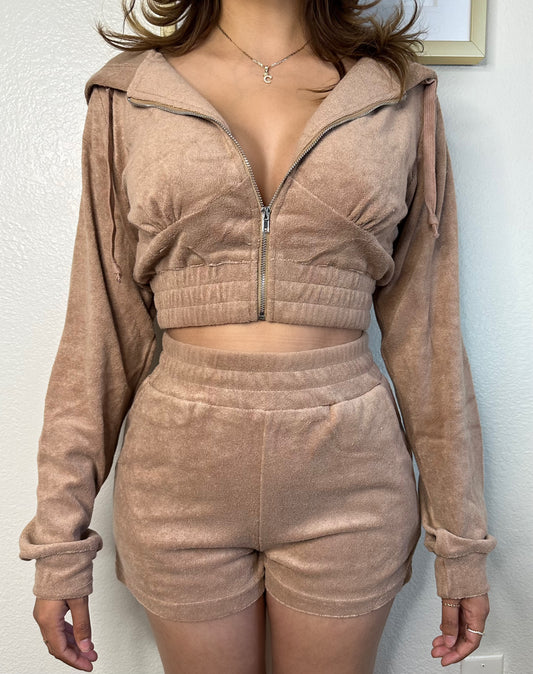 Sneaky Link 2-Piece Short Set (Taupe)